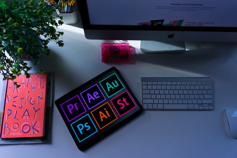 Adobe creative design tools on tablet