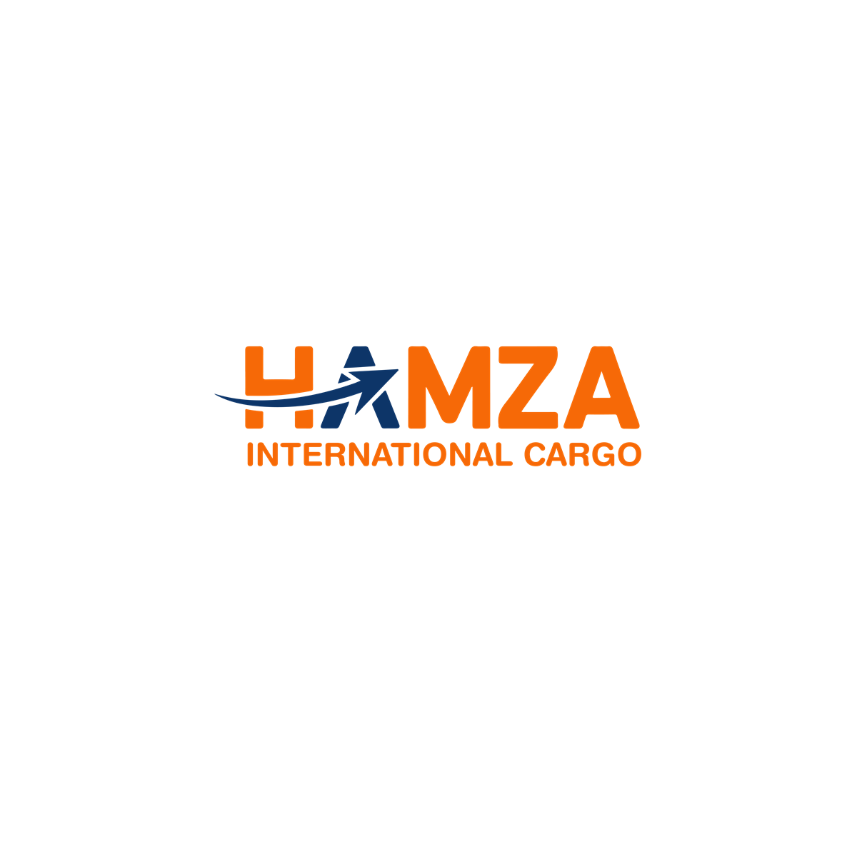 Hamza International Cargo arrow icon mark in orange